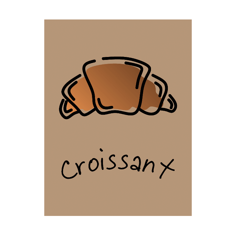 Plakat "Croissant" – Unik vægkunst til dit hjem!