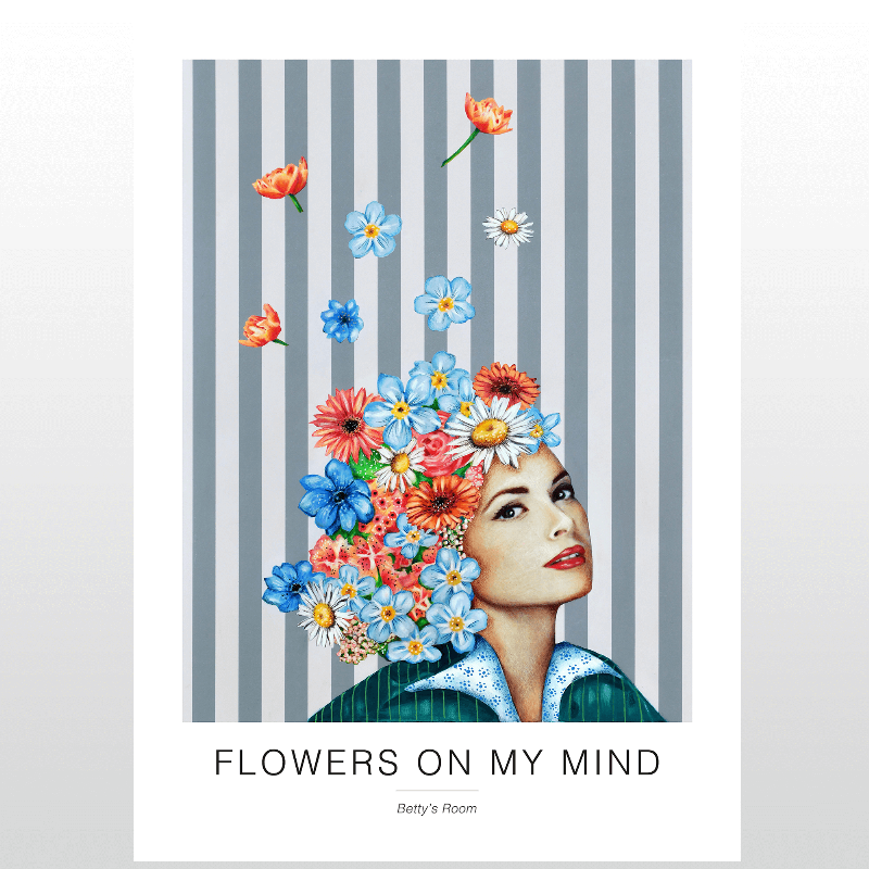 Kunstplakat "Blomster i tankerne" – Stilfuld hjemmedekoration