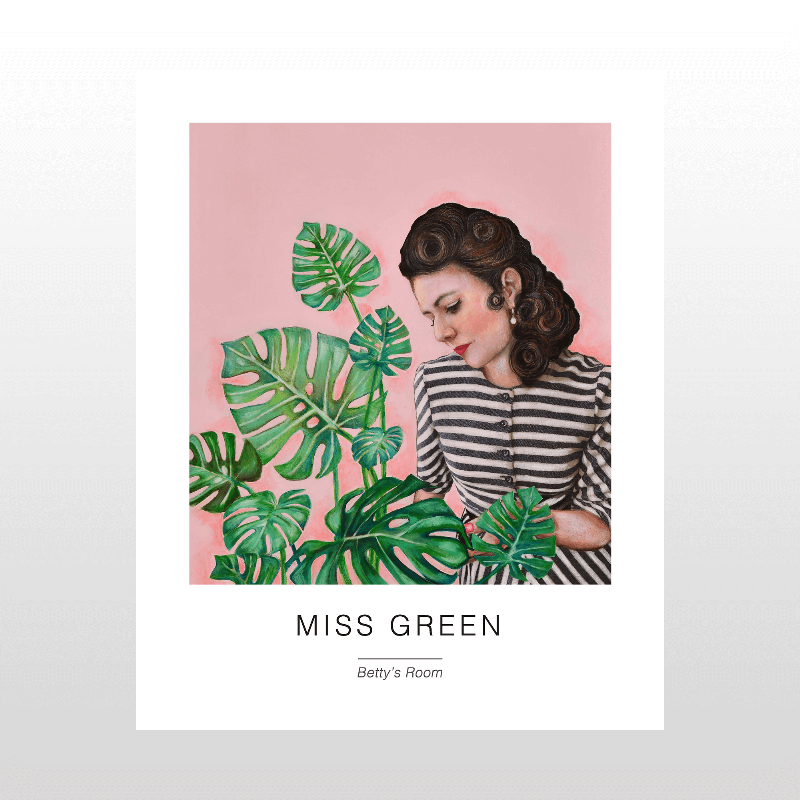Kunstplakat "Miss Green" – Unik vægkunst til dit hjem