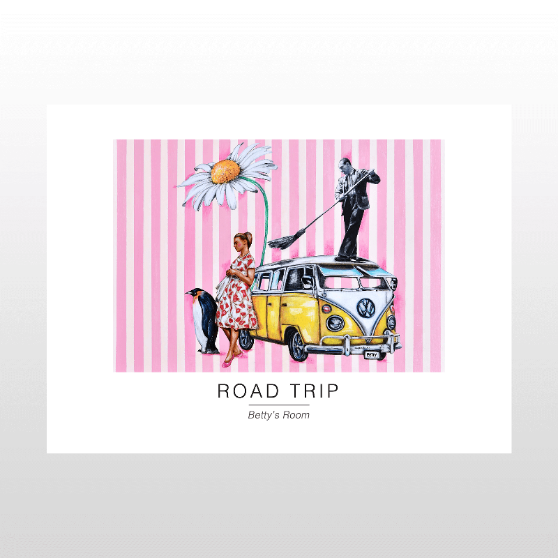 Inspirerende "Road Trip" Kunstplakat – Vægkunst 40 x 30 cm