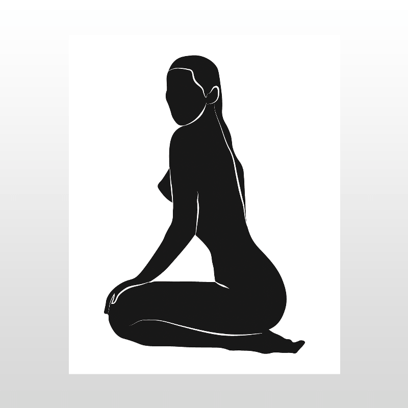 Elegant Silhuet Plakat – Sort Kunst til Dit Hjem