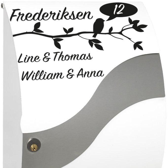 Unik Postkasse Fugl Wallsticker - Gør Din Postkasse Speciel!