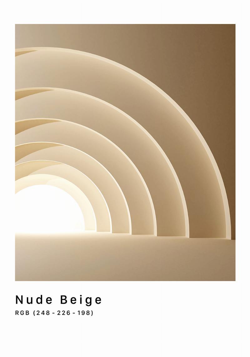 RGB Nude Beige Plakat – Unik Vægkunst til Dit Hjem!