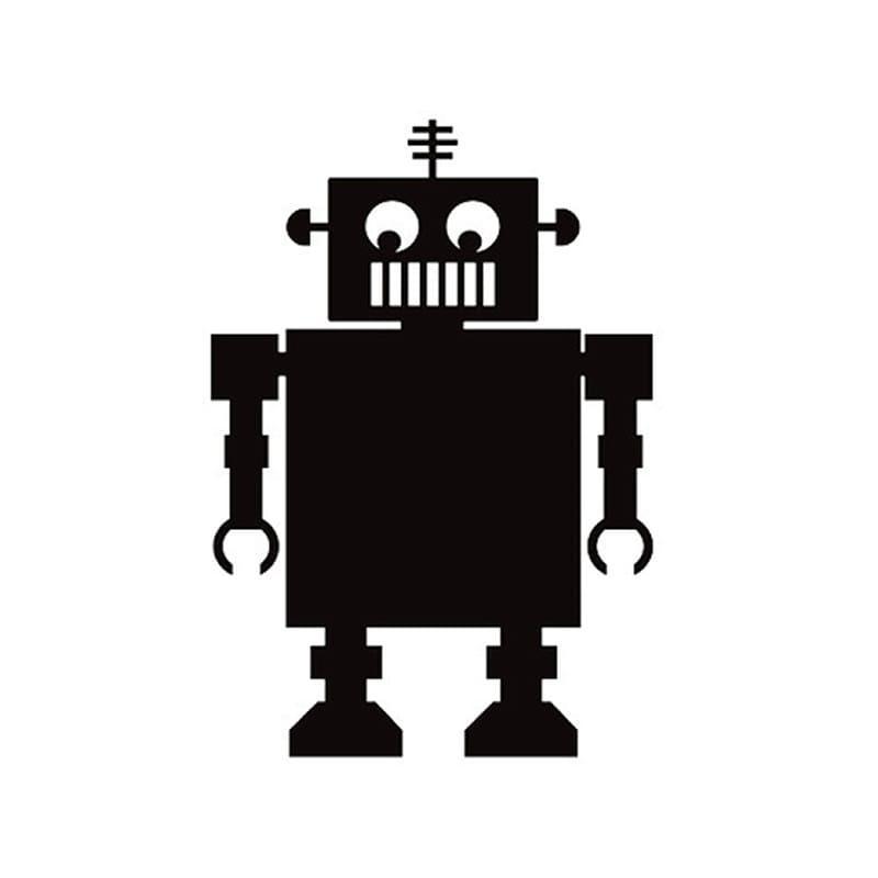 Sød Robot Tavle Wallsticker – Kreativitet til Dit Hjem!
