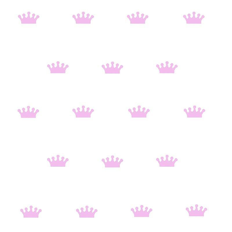 Prinsessekroner vægklistermærker – 18 stk. i pink til børn!