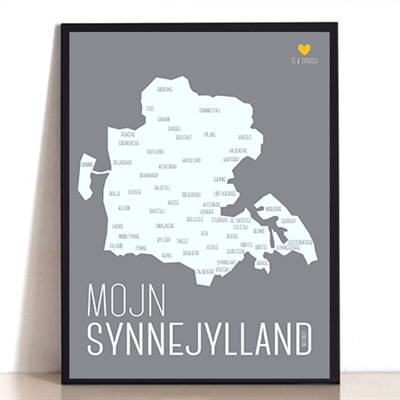 Mojn Synnejylland Plakat – Unik Kunst fra Mutmut 30x40 cm