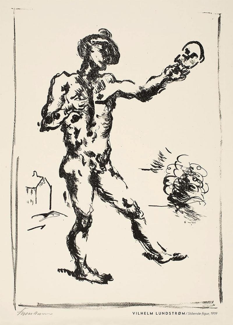 Elegant Plakat: Stående Figur 1919 til Dit Hjem