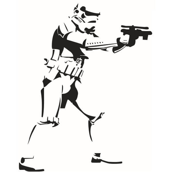 Stormtrooper vægklistermærke – Star Wars dekoration 46x58 cm