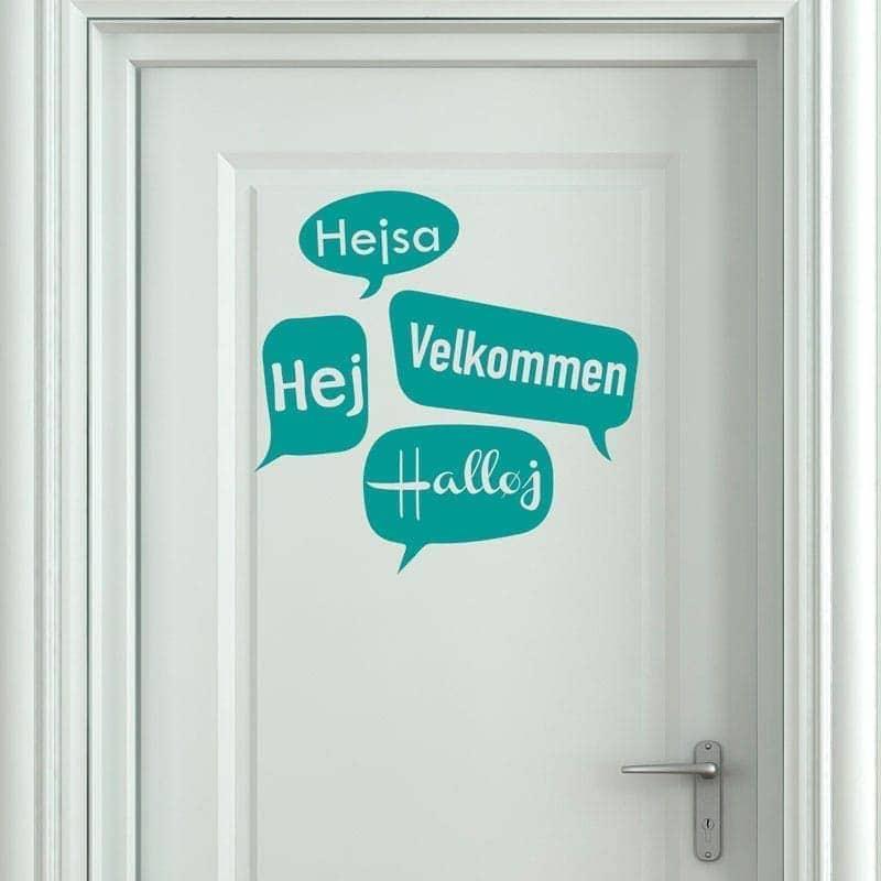 Talebobler - Hej Vægklistermærke til Kreativ Indretning