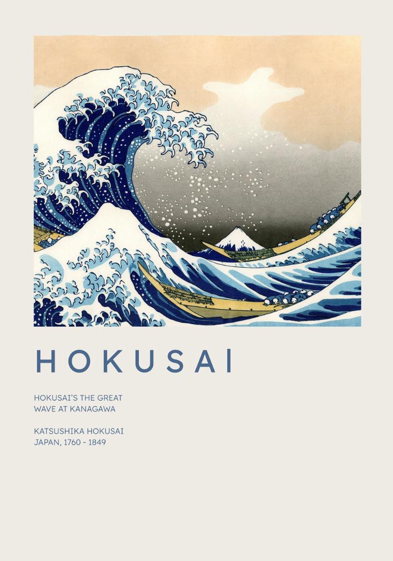 Den Store Bølge ved Kanagawa – Elegant Kunstplakat