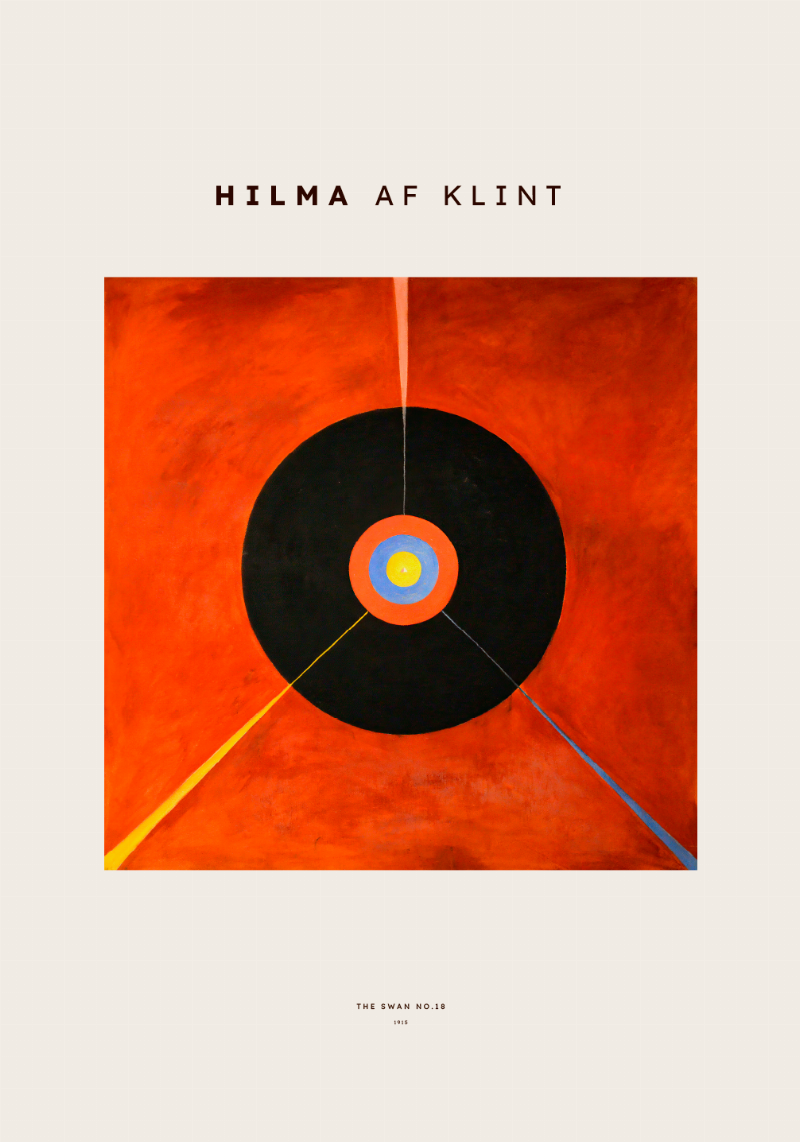 Svanen Nr. 18 Plakat – Abstrakt Kunst til Dit Hjem!