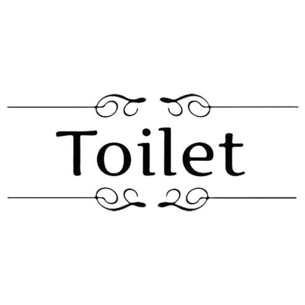 Elegant retro toiletskilt – stilfuld dekoration til badeværelset
