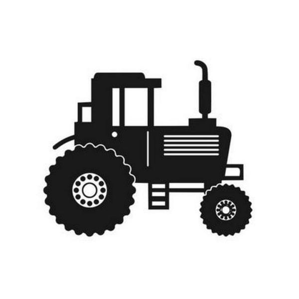 Sød Traktor Vægklistermærke – Dekoration til Børneværelse