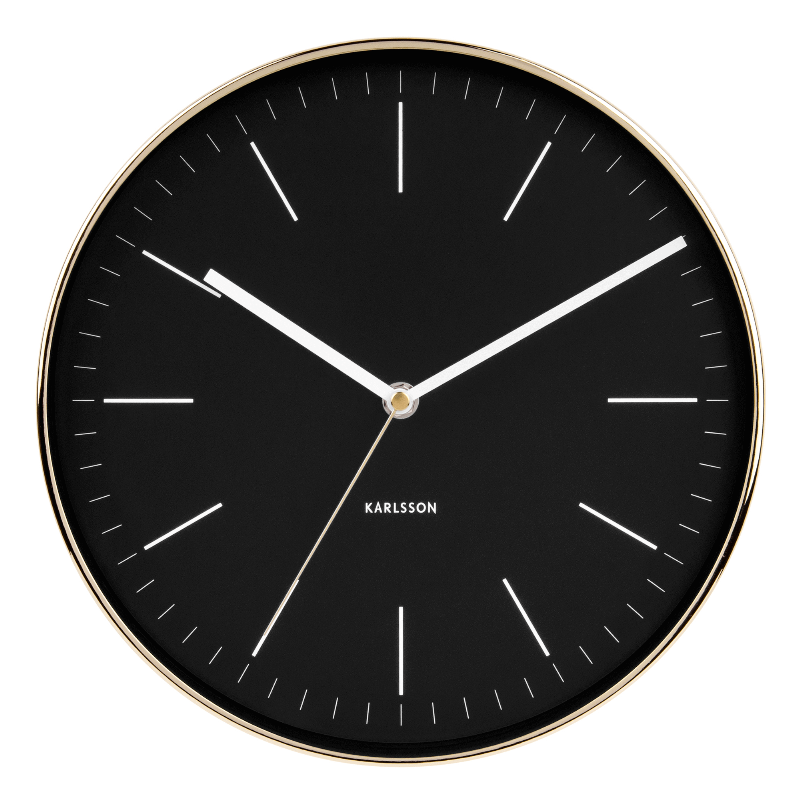 Klassisk Sort Vægur Ø 27,5 cm – Tidløs Elegance til Dit Rum