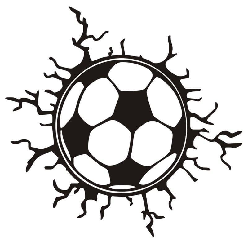 Fodbold vægklistermærke – Energi til dit hjem!