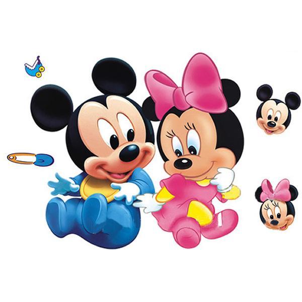 Sød vægklistermærke med Baby Mickey & Minnie – Fantastisk tilbud!