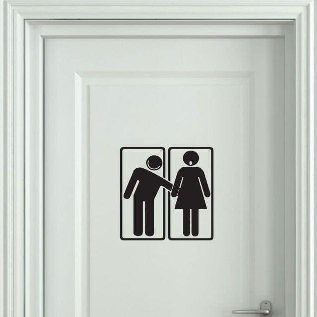 Sjovt Lummer WC Skilt – Humoristisk Vægdekoration til Badeværelset