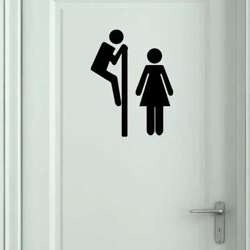 Elegant WC Skilt - Stilfuldt Væggemærke til Badeværelset
