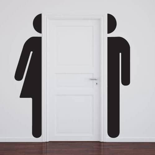 Elegant Toilet Skilt – Stilfuldt Væggemærke til Badeværelset