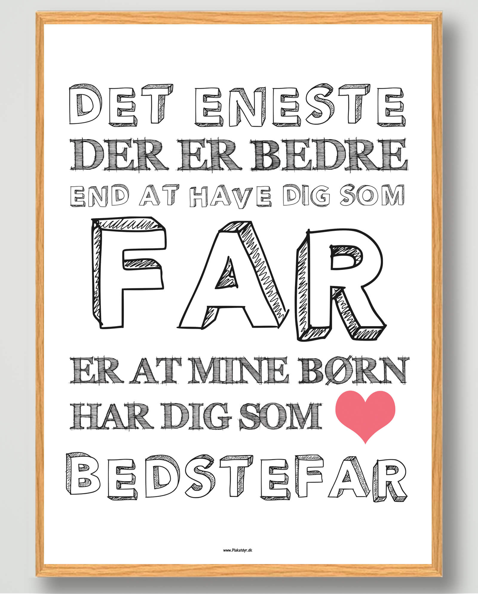 Bedstefar Plakat – Den Perfekte Fars Dag Gave