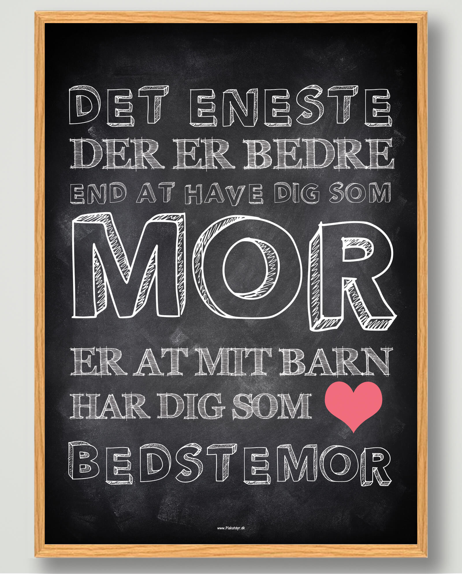 Plakat til Bedstemor - Perfekt Gave til Mors Dag