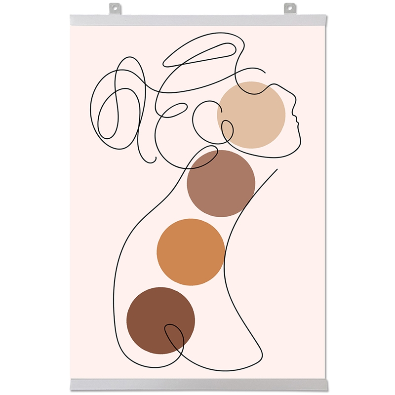 Elegant Hvide Plakatlister – 2 Stk. til Stilfuld Indretning