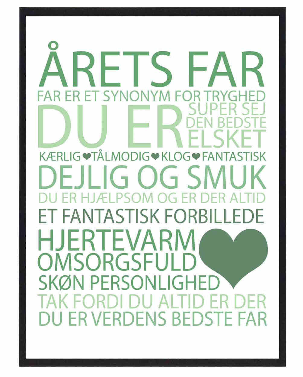 Grøn Plakat til Fars Dag – Den Perfekte Gave til Far