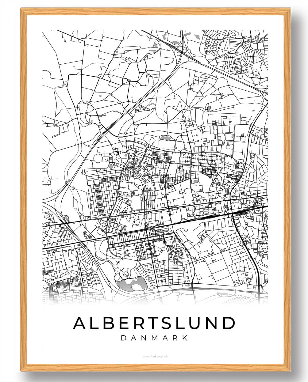 Albertslund Plakat i Hvid – Oplev Skønheden Nær København