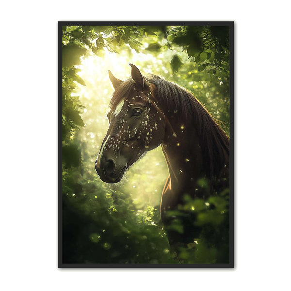 Hest Plakat 17 – Magisk Lys til Din Vægdekoration