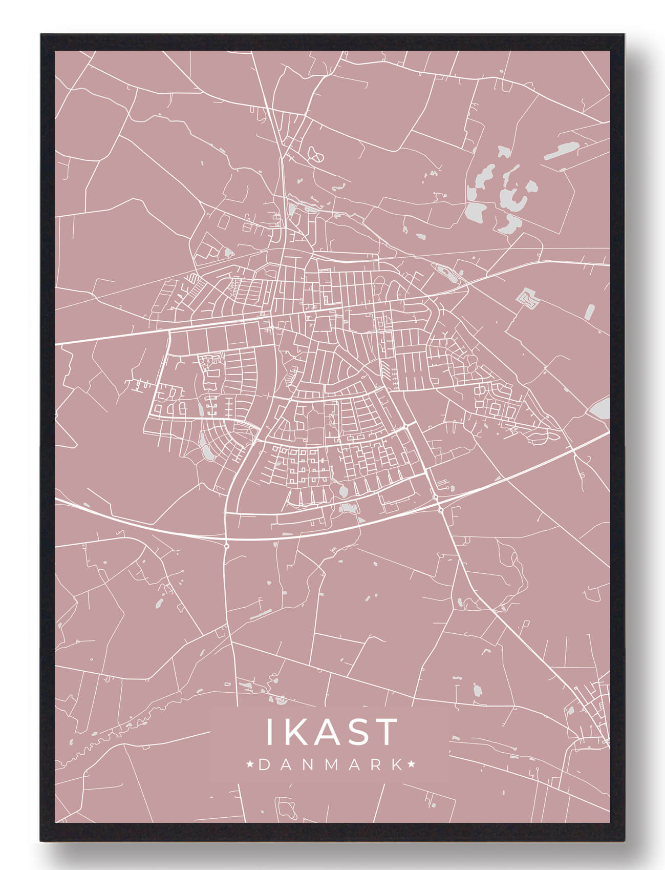 Ikast Plakat – Rosa Design til Boligindretning