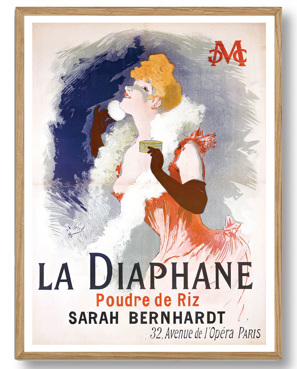 Jules Chéret – La Diaphane Plakat med Farverig Elegance