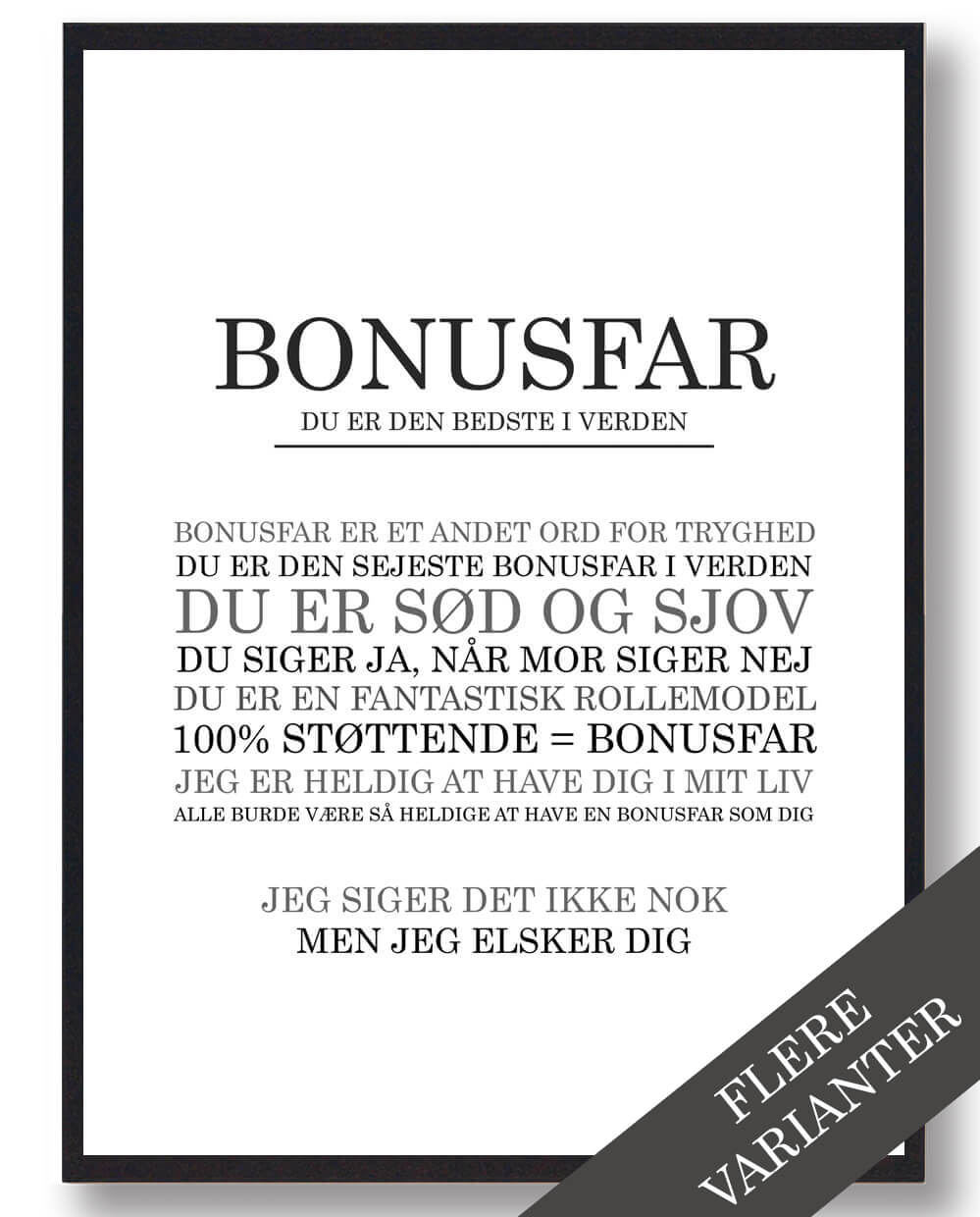 Bonusfar Plakat - Den Perfekte Gave til Bonusfar