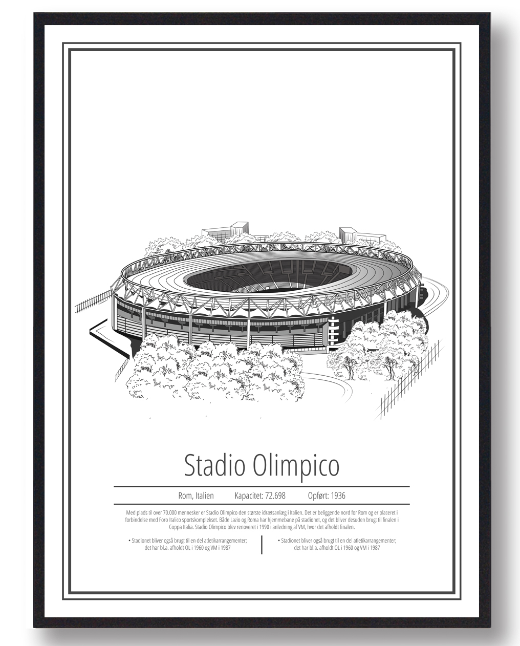 Stadio Olimpico Plakat – Fodboldkunst til AS Roma Fans