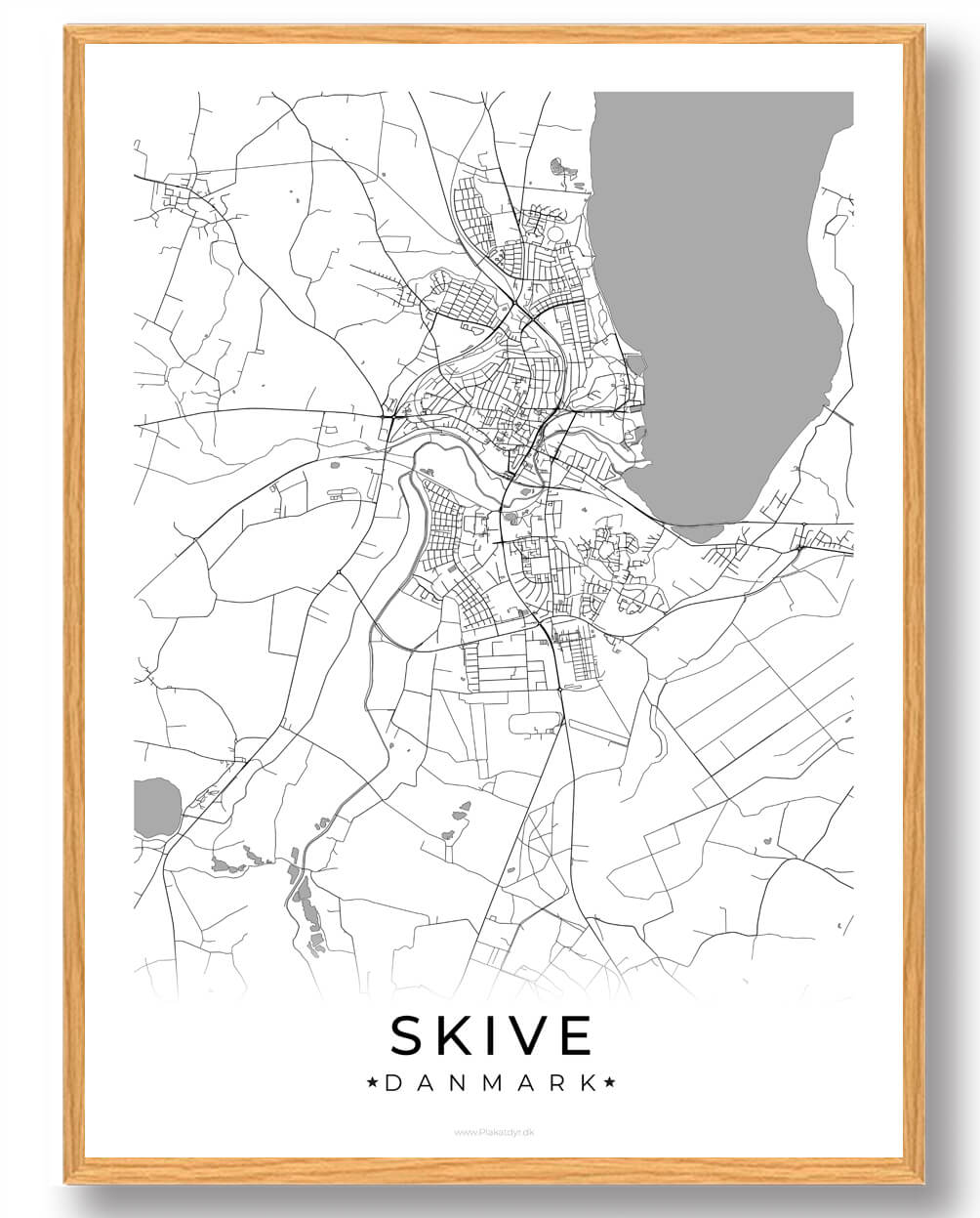 Skive Plakat - Elegant Hvid Design til Dit Hjem