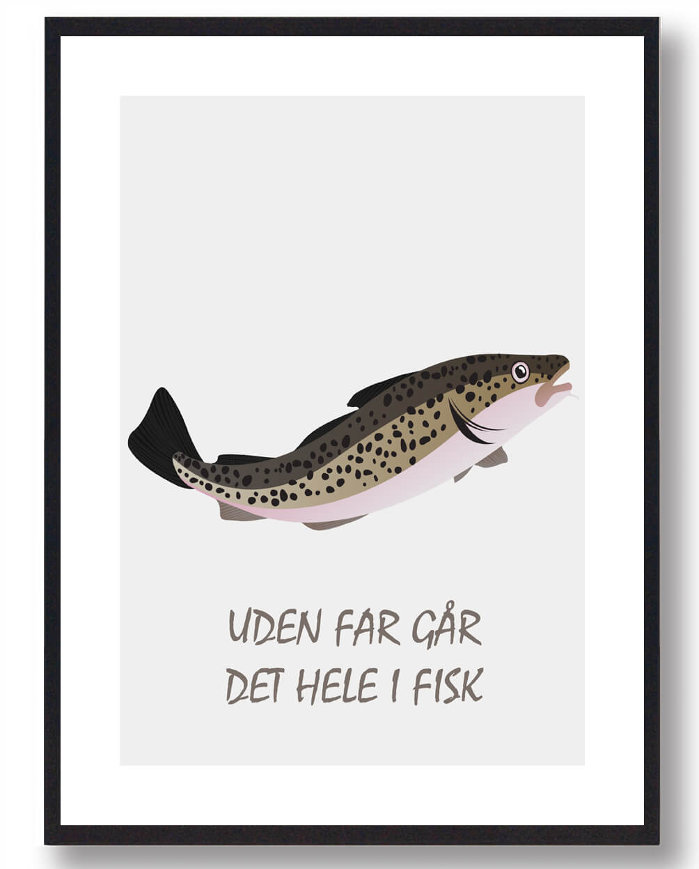 Humoristisk Plakat: Uden Far Går Det Hele I Fisk