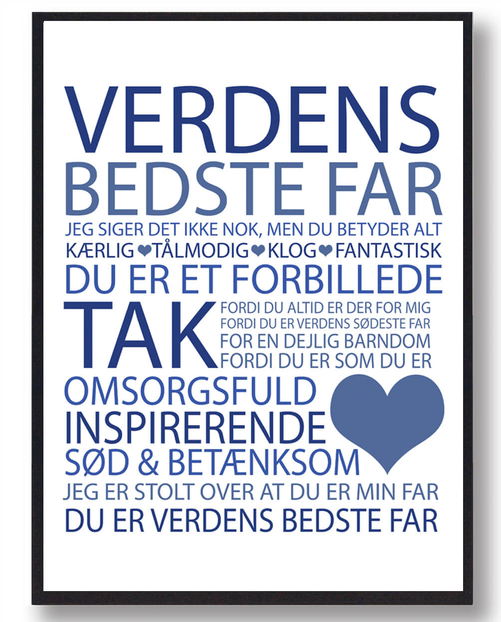 Verdens Bedste Far Plakat – Den Perfekte Fars Dags Gave!