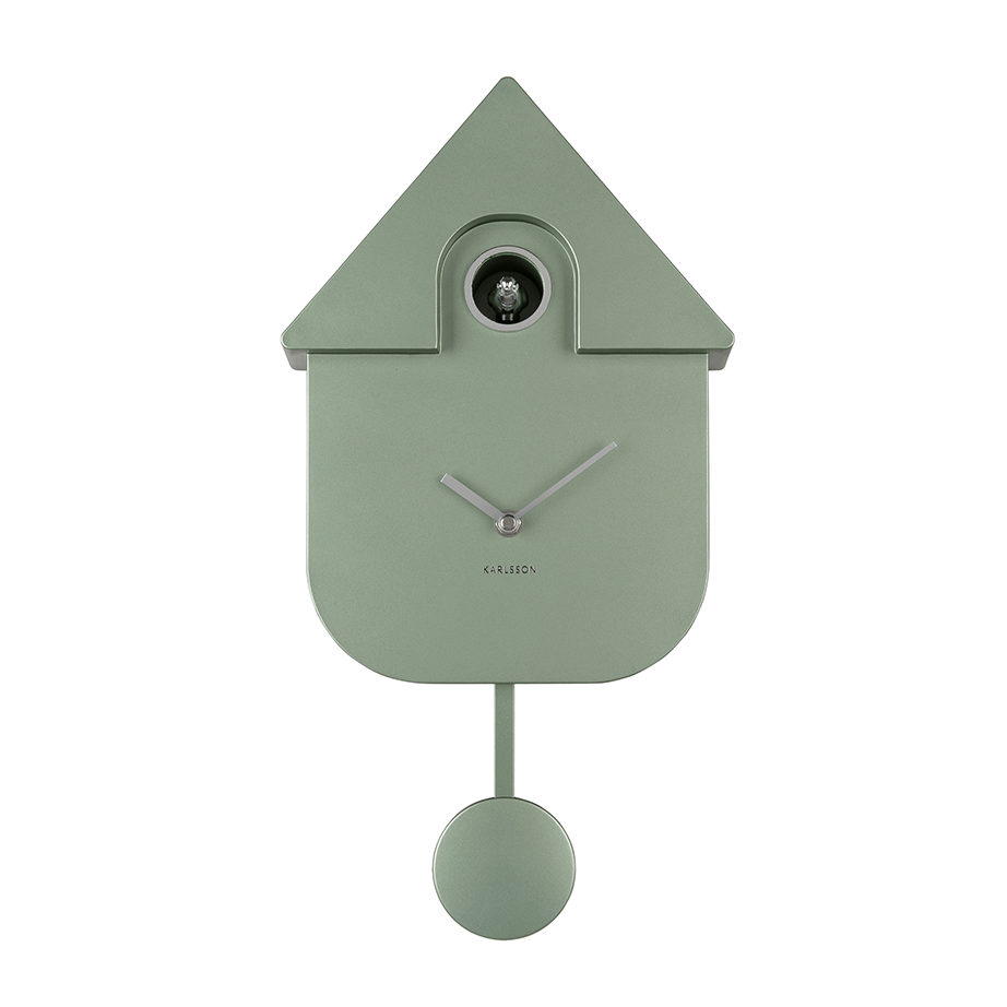 Moderne Metallisk Grøn Vægur fra Naga – Elegant Design