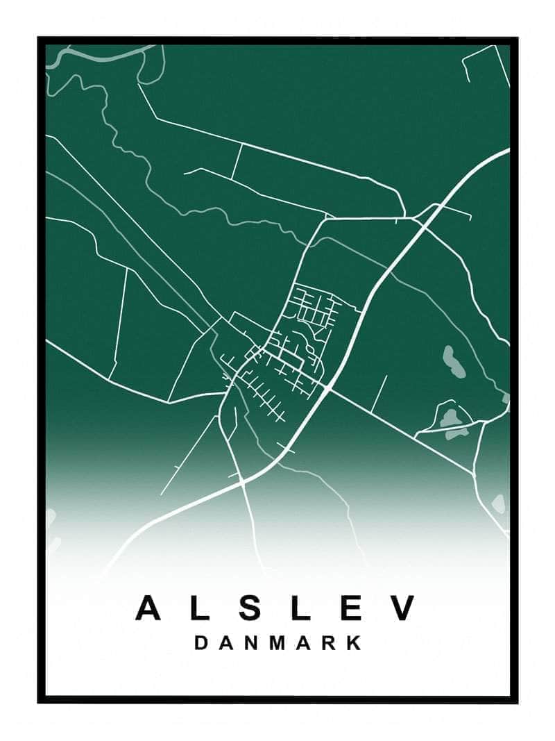 Alslev Kortplakat - Udforsk Din Elskede By!