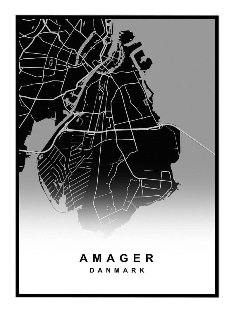 Amager Kortplakat – Udforsk Din Elskede Ø!