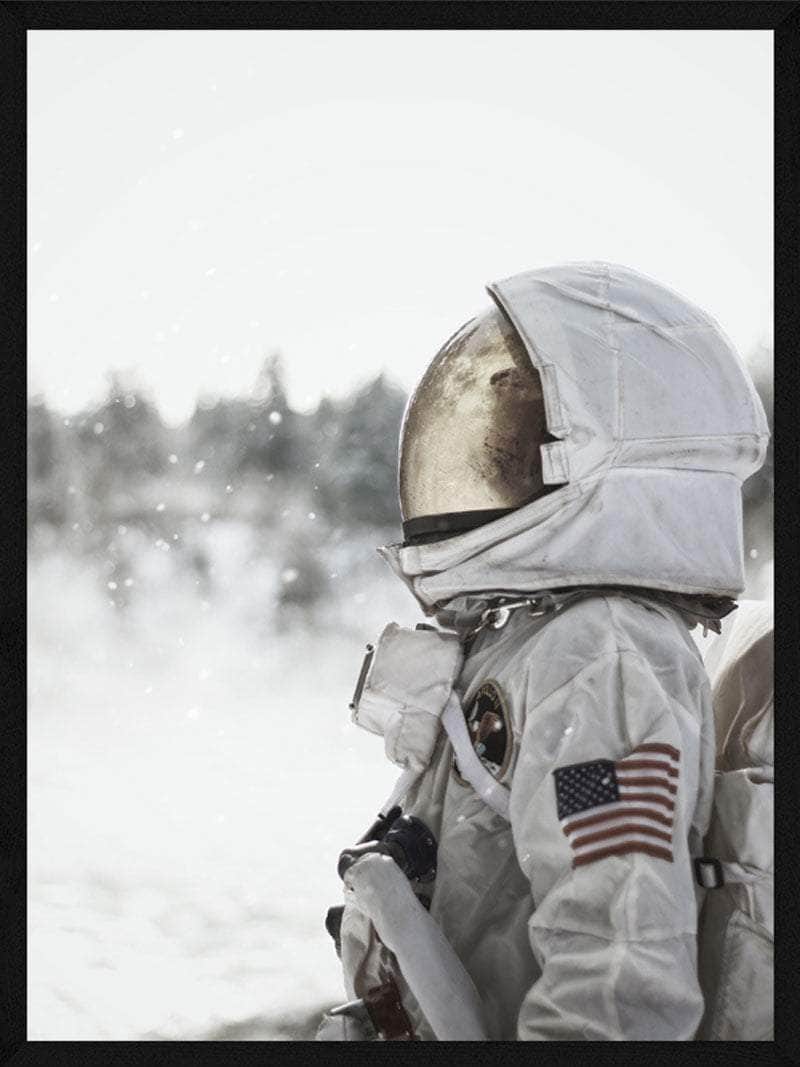 Astronaut plakat i sne – Unik vægkunst til dit hjem