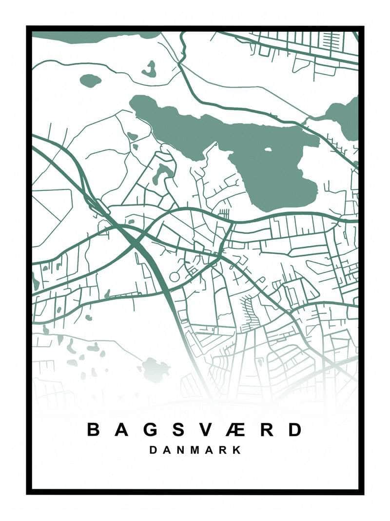 Bagsværd Kortplakat – Udforsk Din Elskede By!