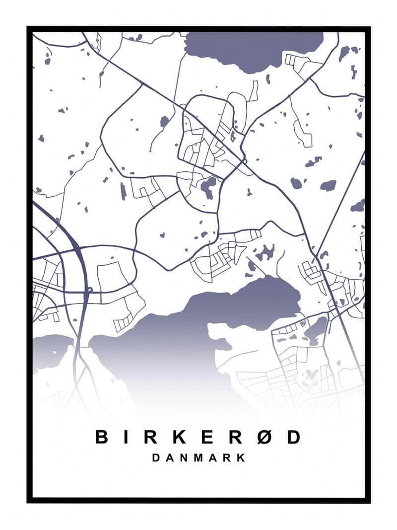 Birkerød Kortplakat – Udforsk Din Elskede By Hjemme