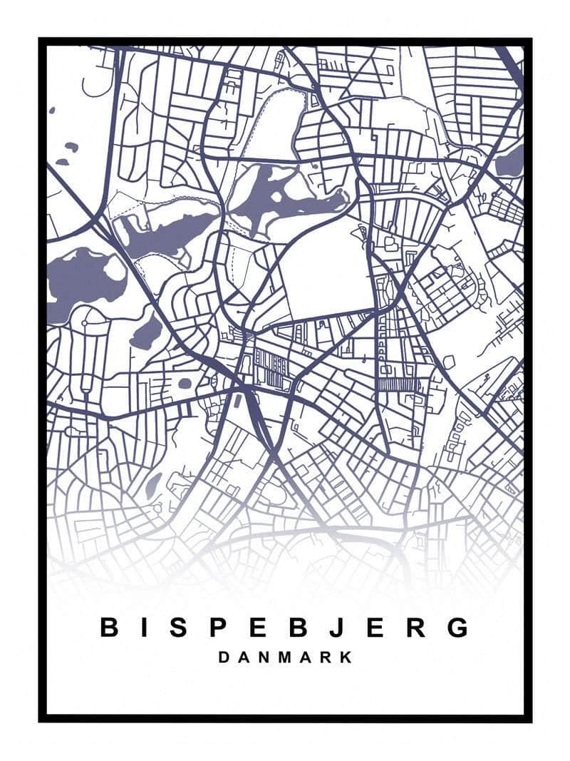 Bispebjerg Plakat – Detaljeret Kort over Bispebjergområdet