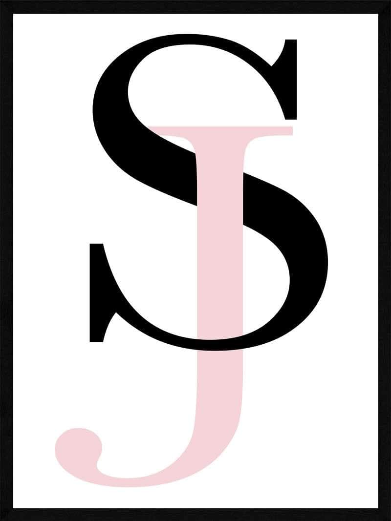 Personlig Bogstavplakat med 2 Forbogstaver – Moderne Design
