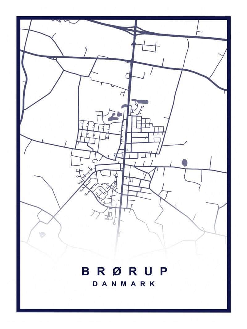 Brørup Bykort Plakat – En Hyldest til Din Elskede By!