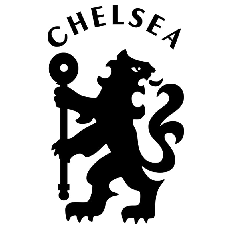 Chelsea FC Vægklistermærke - Sort Løve til Drengeværelse