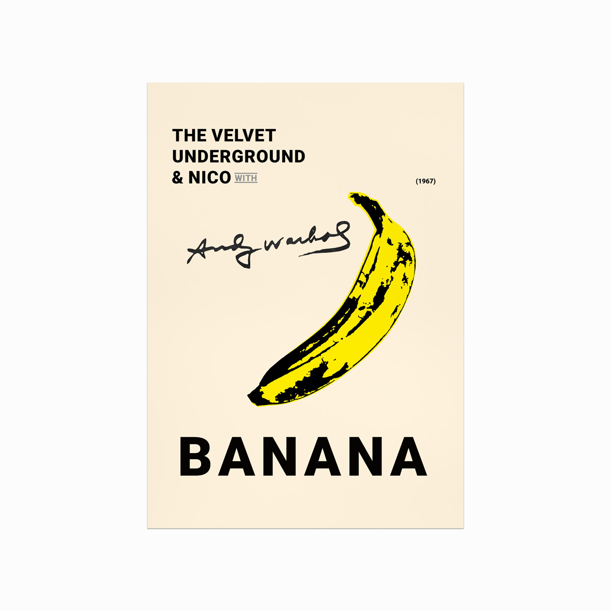 Farverig Andy Warhol Banan Plakat til Dit Hjem