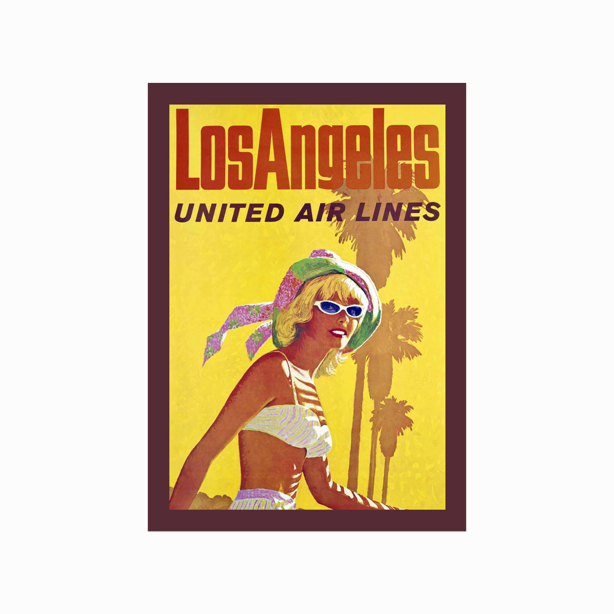 Retro Plakat med Los Angeles Tema til Dit Hjem