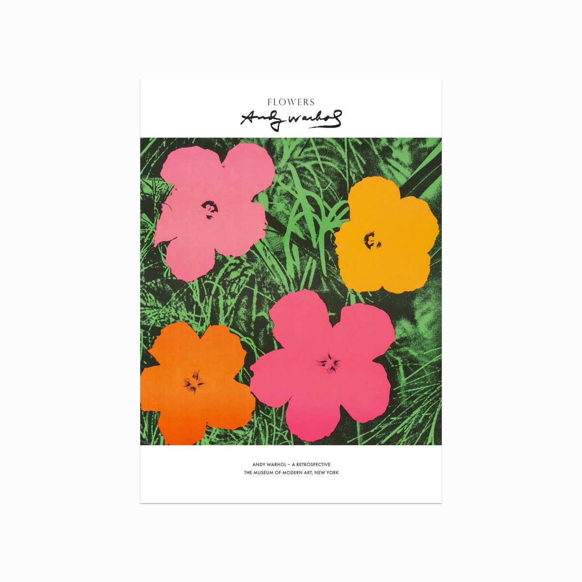 Andy Warhol Blomsterplakat – Kunstnerisk Hjemmedekoration