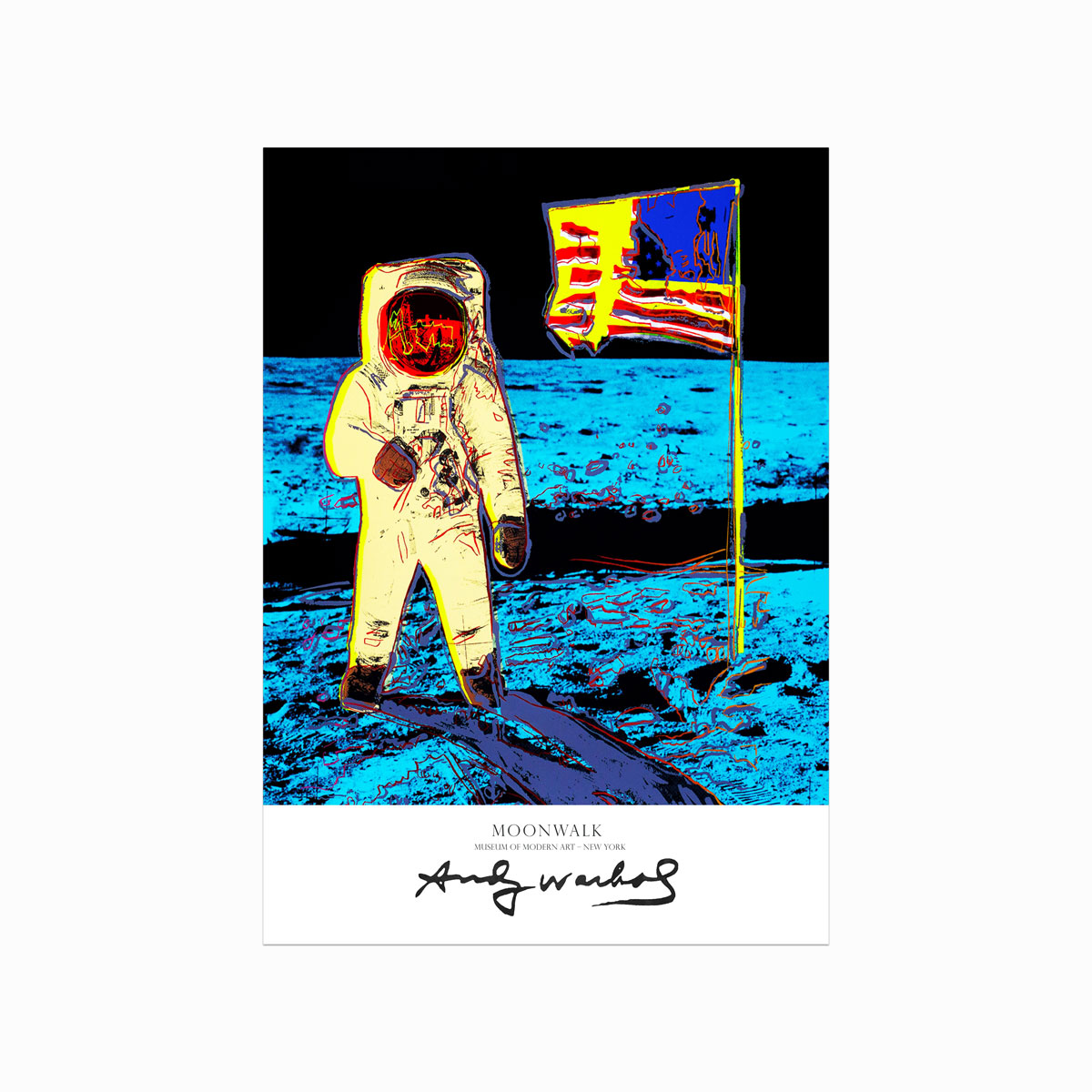 Andy Warhol Moonwalk Plakat – Moderne Kunst til Dit Hjem